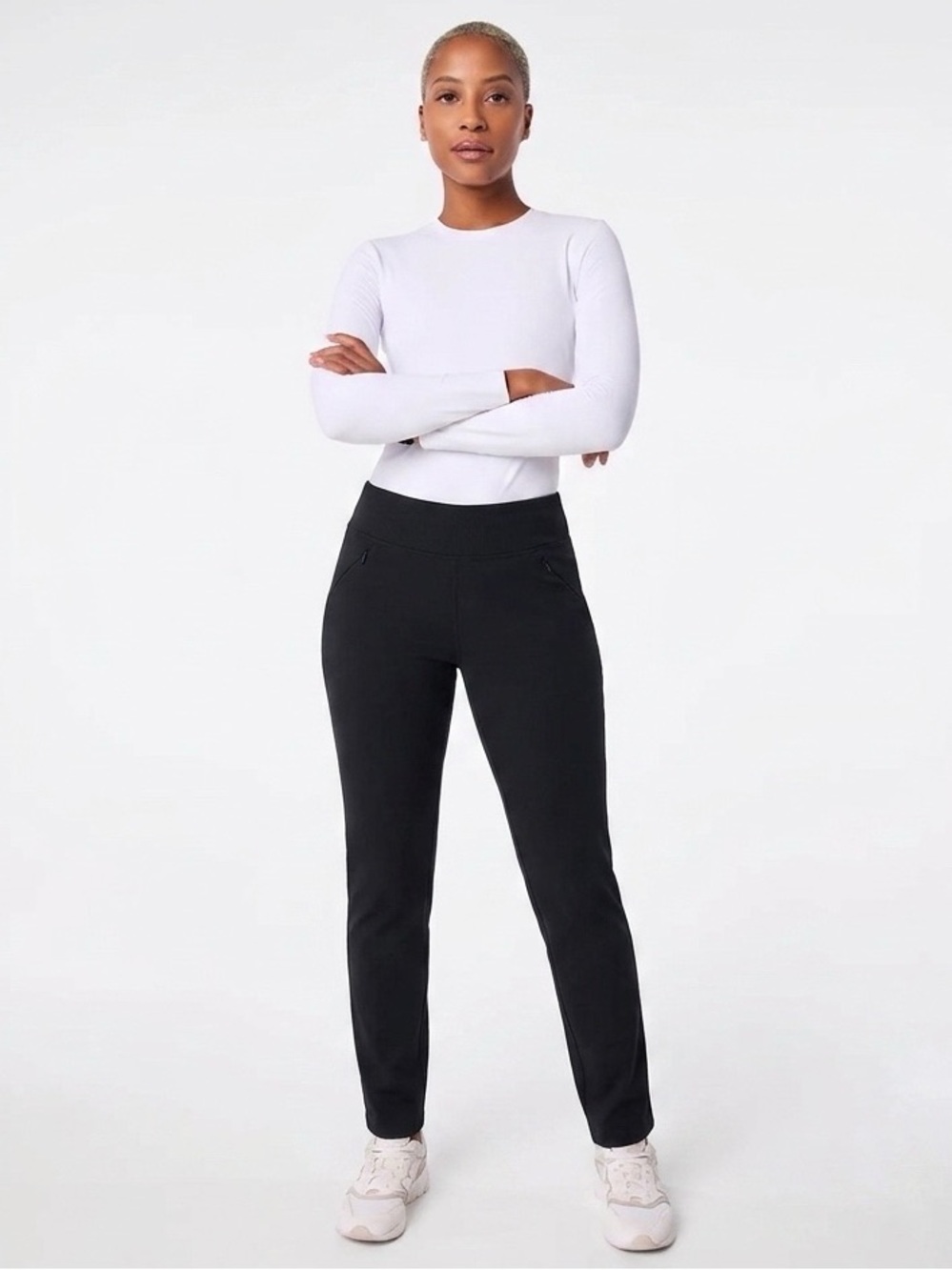 FIGS Women's Metro High-Rise Slim Tapered Ankle Pant - Black, Large